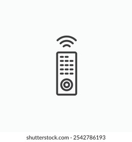 Remote icon in thin outlined.