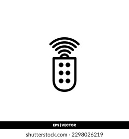 Plantilla de logotipo de ilustración de vector de icono remoto para muchos fines. Aislado sobre fondo blanco.