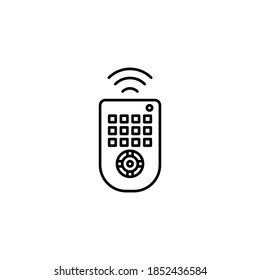 ilustración de icono o logotipo remoto, estilo de contorno.