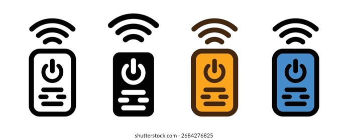 Entfernter Symbolvektor. Smart Home Automation System steuert Symbol. Vektorgrafik.
