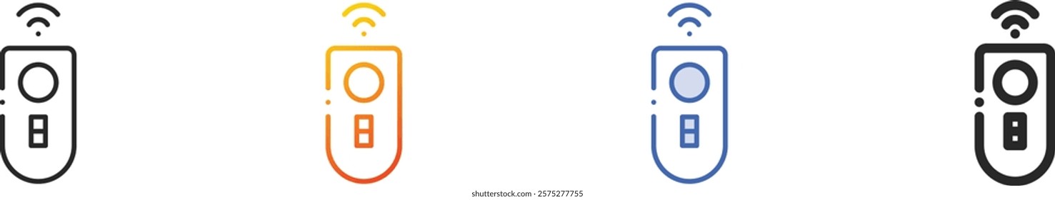 remote icon.Thin Linear, Gradient, Blue Stroke and bold Style Design Isolated On White Background
