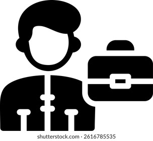 Remote Job Glyph Vector Icon Design