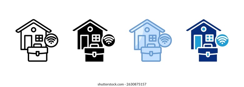 Remote Job Icon Set Multiple Style Collection