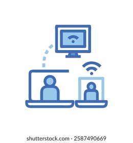 Remote Learning Icon for Digital Education
