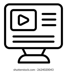 Remote learning icon outline vector. Zoom education. Online school