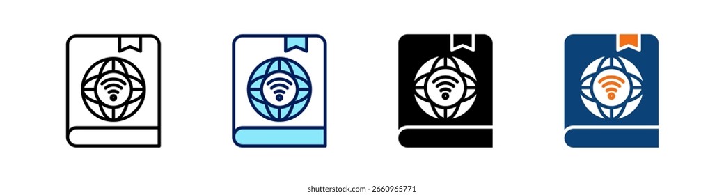 Remote Learning Resources All In One Icon Multi Styles Vector Set