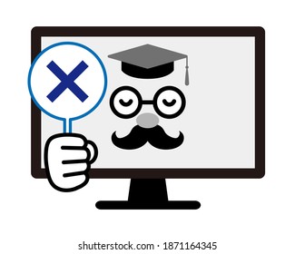 Remote lessons at an online university.