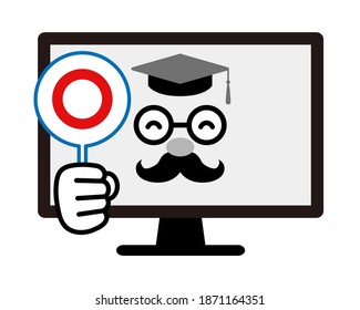 Remote lessons at an online university.