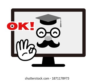 Remote lessons at an online university.