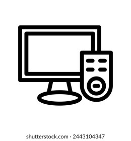 gráfico vectorial de ilustración de icono de línea remota. Ilustración de elemento simple gráfico vectorial, adecuado para aplicaciones, sitios web y presentaciones aisladas sobre fondo blanco