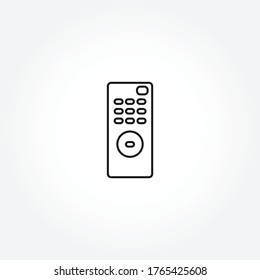 remote line icon. TV remote isolated line icon