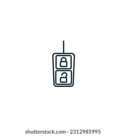Remote lock icon. Monochrome simple sign from security collection. Remote lock icon for logo, templates, web design and infographics.