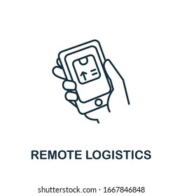 Remote Logistics icon from industry 4.0 collection. Simple line element Remote Logistics symbol for templates, web design and infographics