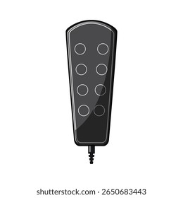 remote medical bed control cartoon. ergonomic comfort, tilt headrest, footrest siderails remote medical bed control sign. isolated symbol vector illustration