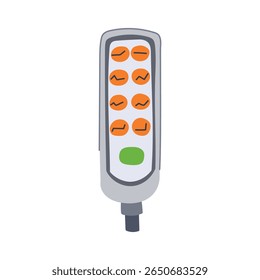 remote medical bed control cartoon. ergonomic comfort, tilt headrest, footrest siderails remote medical bed control sign. isolated symbol vector illustration