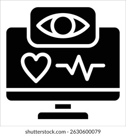 Remote Monitoring Icon Element For Design