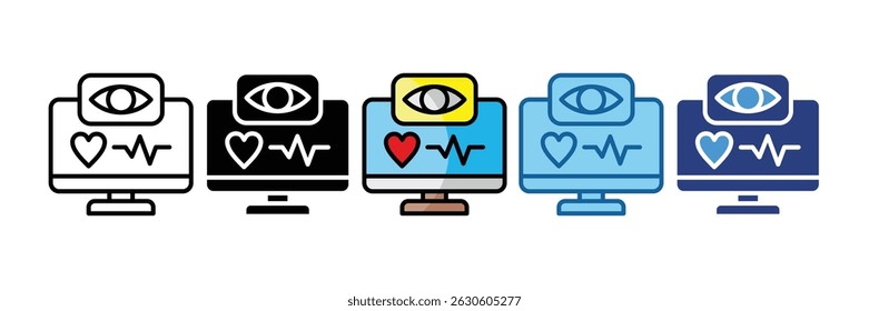 Remote Monitoring Icon Element For Design