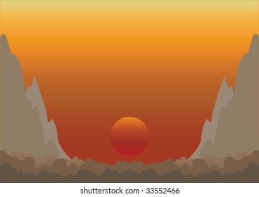 Remote Mountainous Valley Landscape