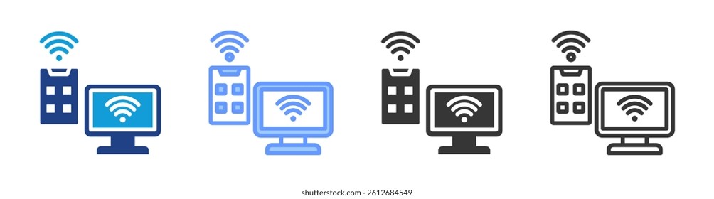 Remote Operation icon set multiple style collection