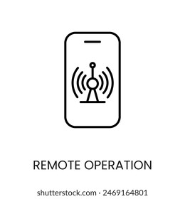 Fernbedienungslinien-Vektorgrafik-Symbol für das Verpacken auf einer CCTV-Kamera mit editierbarem Strich