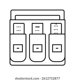 remote organizer living room line icon vector. remote organizer living room sign. isolated contour symbol black illustration