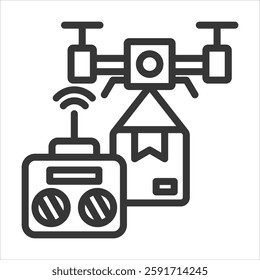 Remote Outline Icon Vector Illustration