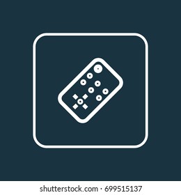 Remote Outline Symbol. Premium Quality Isolated Controller Element In Trendy Style.