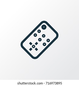 Remote Outline Symbol. Premium Quality Isolated Controller Element In Trendy Style.