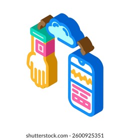remote patient monitoring healthcare innovation isometric icon vector. remote patient monitoring healthcare innovation sign. isolated symbol illustration