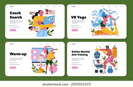 Remote personal training platforms are revolutionizing fitness engagement. With options like VR yoga, martial arts training, and warm-up sessions, clients find personalized workouts anytime. Vector