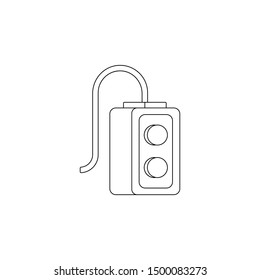 remote production icon. Element of production for mobile concept and web apps icon. Outline, thin line icon for website design and development, app development