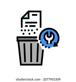 remote recovery color icon vector. remote recovery sign. isolated symbol illustration