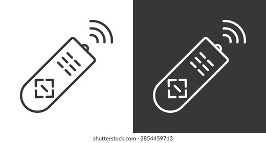 Remote Replica Icon Set Vector Collection Isolated In Black And White