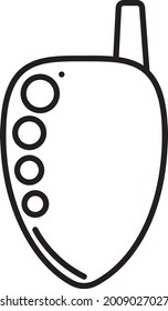 Remote safety line icon vector design template and illustration with editable stroke