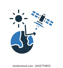 Remote Sensing Icon Mixed Vector Illustration
