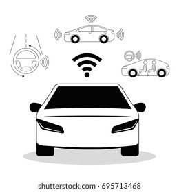remote sensing system of smart car vehicle front view