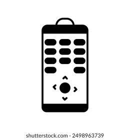 Icono de Autorización de obturador remoto con Vector de fondo blanco