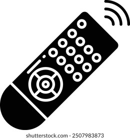 Remote solid glyph vector illustration