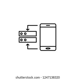 remote storage icon. Element of business icon. Premium quality graphic design icon. Signs and symbols collection icon for websites, web design, mobile app