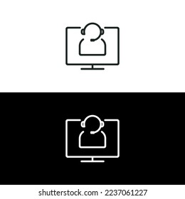 Remote support icon isolated on white background