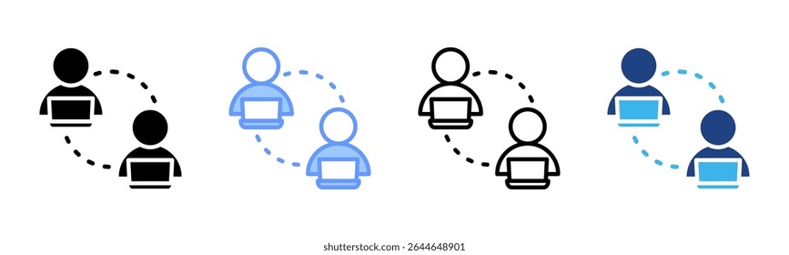 Remote Team icon sheet multiple style collection