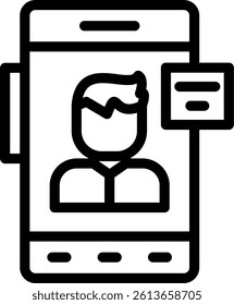 Remote Team Line Vector Icon Design