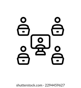 Remote Training Classes icon in vector. Illustration