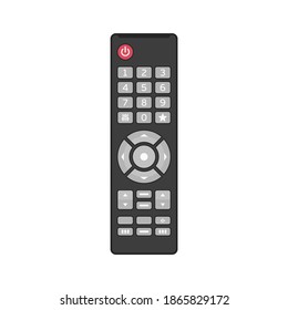 Remote TV Control isolated on white background. Vector illustration in modern flat style. EPS 10.