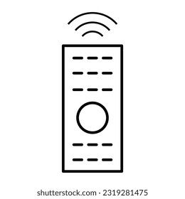 Remote tv device icon, control technology media television sign, web digital vector illustration .