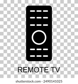 Remote tv device icon, control technology media television sign, web digital vector illustration .