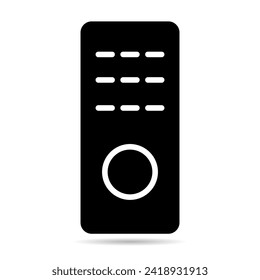 Remote tv device shadow icon, control technology media television sign, web digital vector illustration .