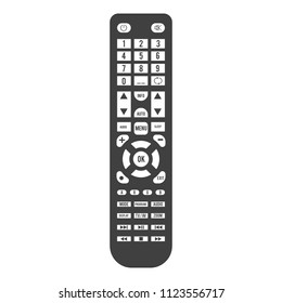 remote from a TV set on a white background