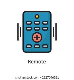 Remote  Vector Filled Outline Icon Design illustration. Housekeeping Symbol on White background EPS 10 File