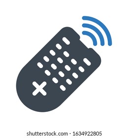 remote vector glyph  color icon  